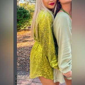 SHOWPO Green Sequin Dress